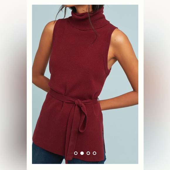 Anthropology Belted sleeveless turtleneck - Picture 2 of 12